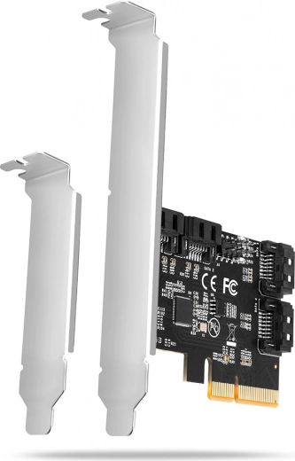 controller PCIe con 4× SATA 6G, ASMedia ASM1164, staffa piena e a basso profilo