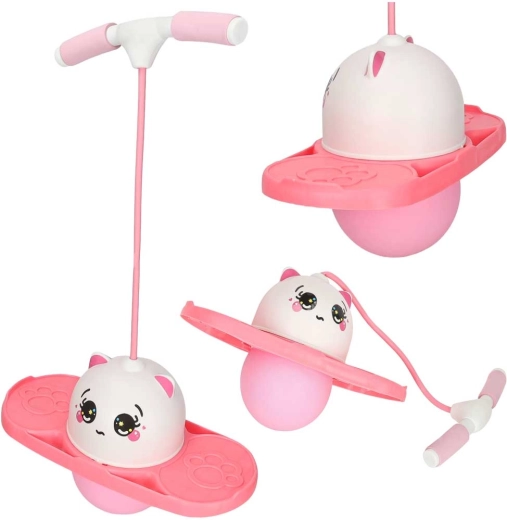 Jumper pogo saltellante per bambini per l’equilibrio bianco‑rosa