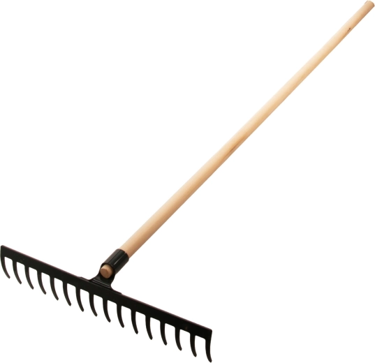 Pro steel rakes with 150 cm handle (16 tines, 45.5 cm)
