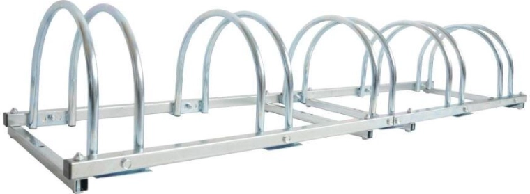 Rack for 5 bicycles, galvanized, 1480 × 370 × 265 mm