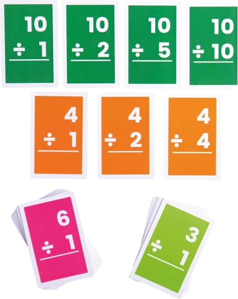 Bigjigs Toys division cards 1–10