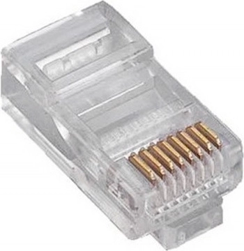 Uniwersalny złącze RJ45 kat.5e, drut/linka, 8P8C, 100 szt.