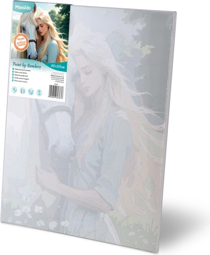 Tela prestampata con aree numerate