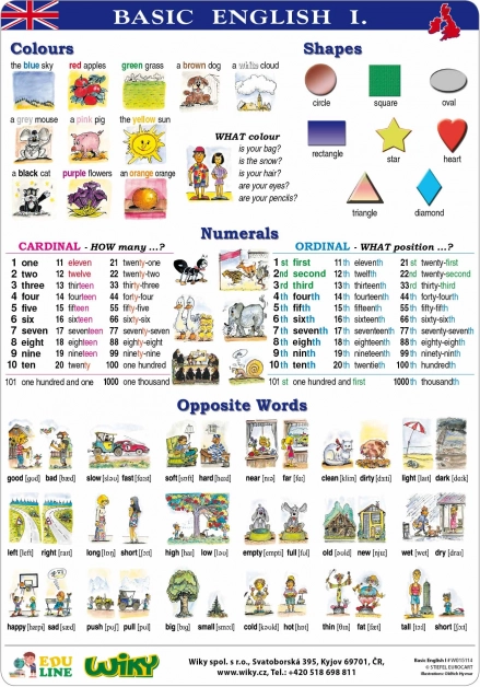 Educational Charts Basic English I – A4