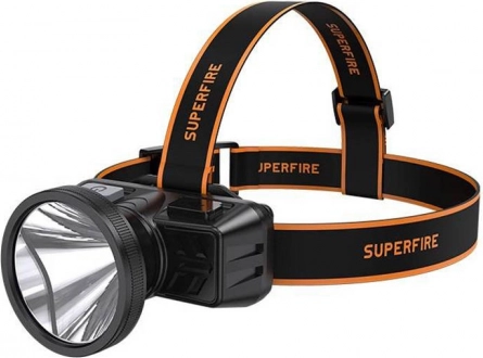SUPERFIRE HL51 headlamp 160 lm with micro USB and 300 m range