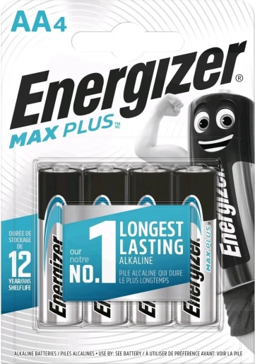 Alkalické batérie AA ENERGIZER MAX PLUS, 4 ks