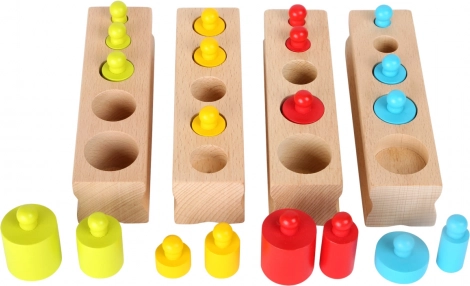 Wooden Colored Roller Puzzle Small Foot