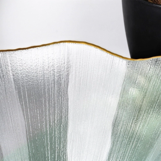 Verre transparent texturé façon cristal