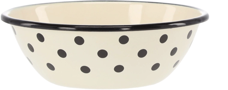 Bol émaillé 0,6 l crème à pois