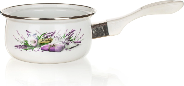 Casseruola smaltata Lavender 14 cm con manico lungo 0,65 l