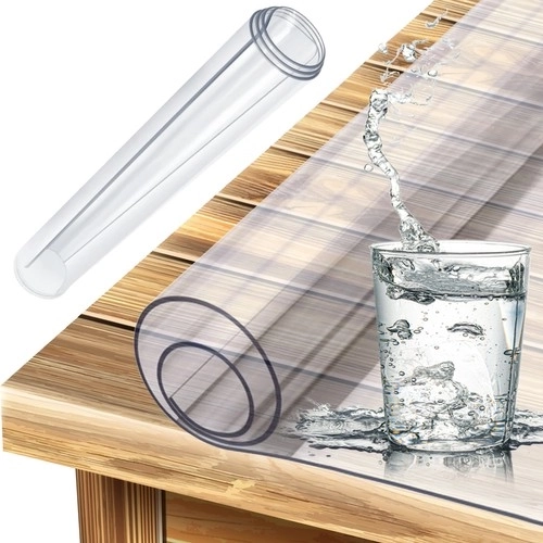 Transparent protective mat for table 120x60 cm