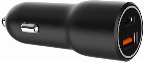 Fast Black USB-A/USB-C Car Charger 38W PD