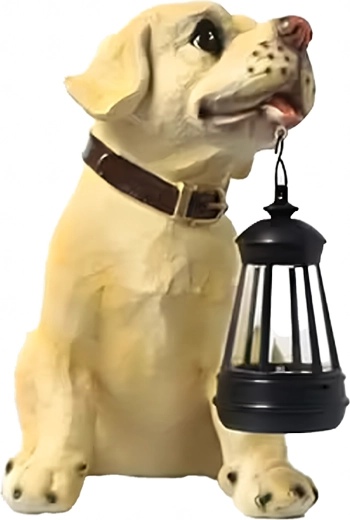 Realistic dog figurine as a design accent