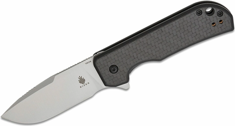 Kizer Nice Guy pocket knife 6.1 cm, satin, carbon fiber