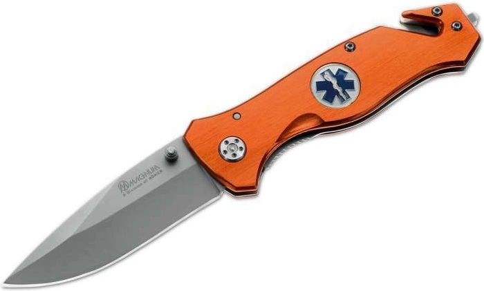 Magnum Medic reddingsmes 8,5 cm, oranje aluminium