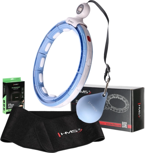 Massage smart hula hoop with weight and counter + slimming neoprene belt HMS