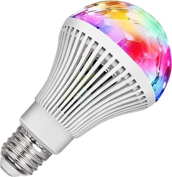 Rotating RGB LED Bulb E27 Disco Ball