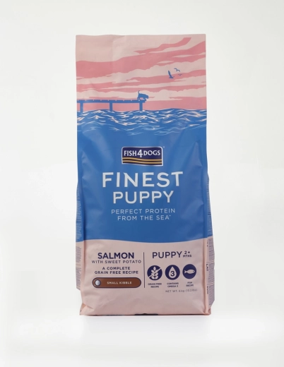 Fish4Dogs Finest crocchette piccole per cuccioli con salmone e patate dolci 6 kg