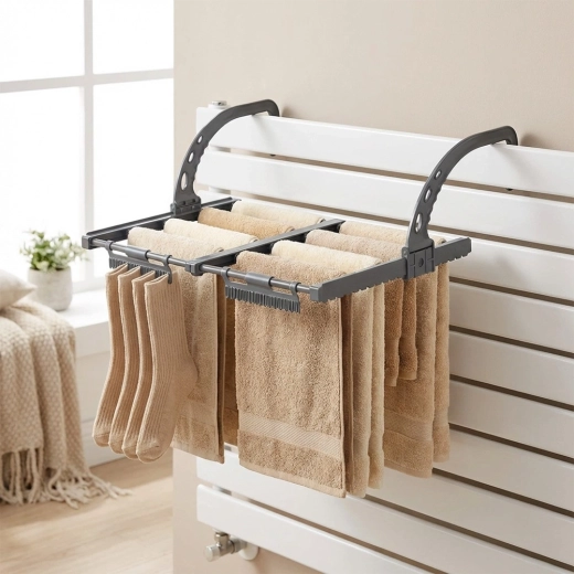 Easy tool-free installation on radiator