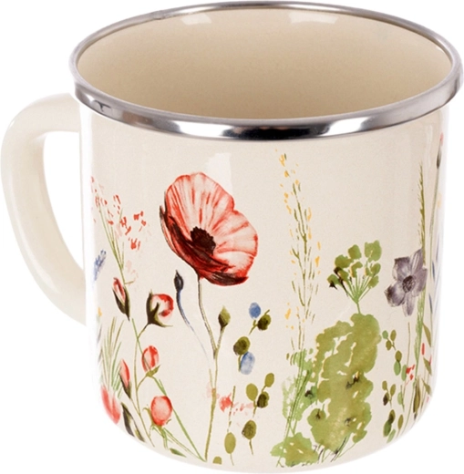 Holdbar emalje med rustfri stålkant