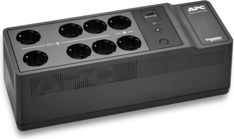 APC gruppo di continuità Back‑UPS 500 VA, 8× Schuko, USB A+C