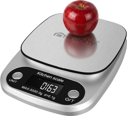 Balance de cuisine numérique Ruhhy 5 kg (0,1 g) en acier inoxydable
