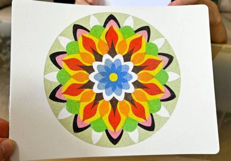 Finished mandala picture as a beautiful decoration