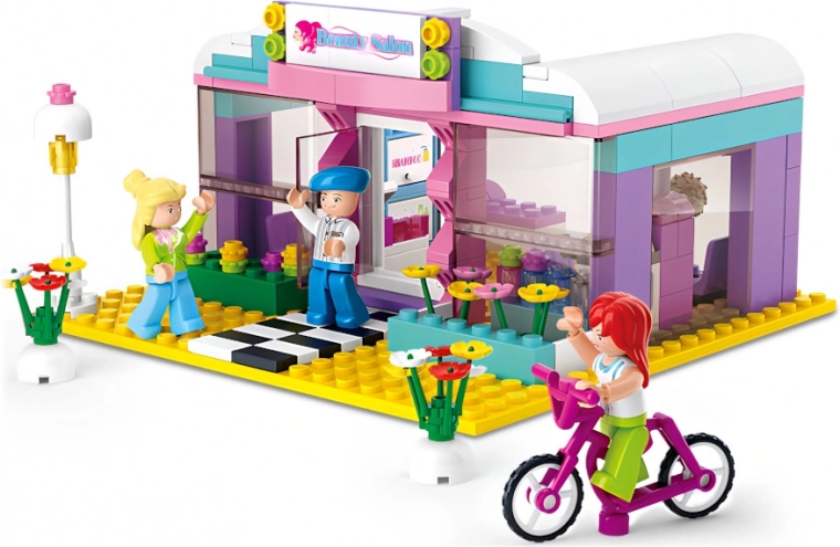 SLUBAN GIRL'S DREAM TOWN salon de beauté, 243 pièces, 3 figurines