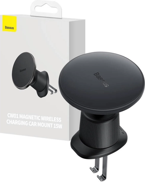 Magnetisk Baseus biltelefonholder med trådløs opladning CW01 (sort)