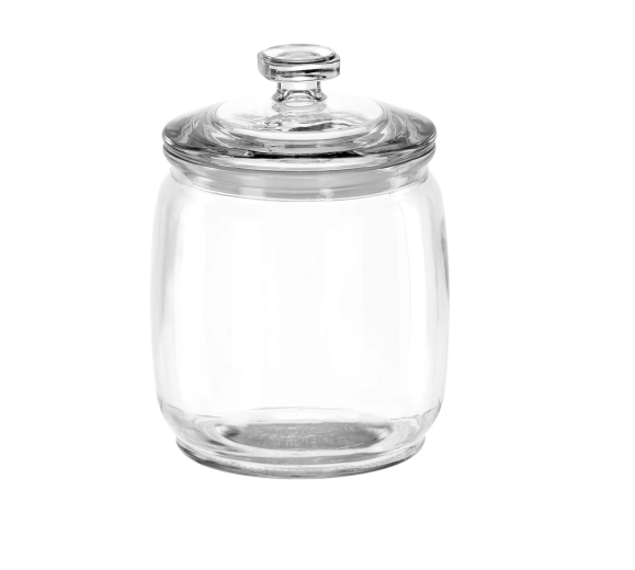 Glass storage jar 800 ml with glass lid