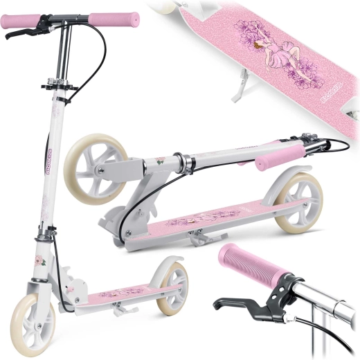 Monopattino pieghevole per bambini RICOKIDS Kodi ballerina, ruote da 145 mm, freno a mano e a pedale