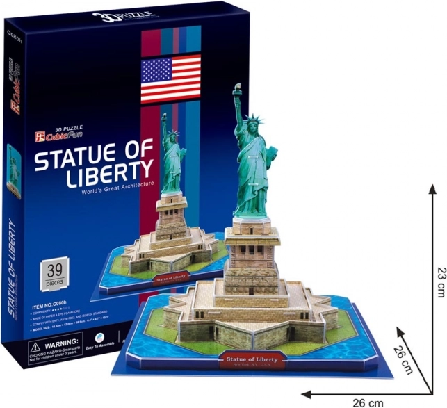 CubicFun 3D puzzle Socha svobody 39 dílků