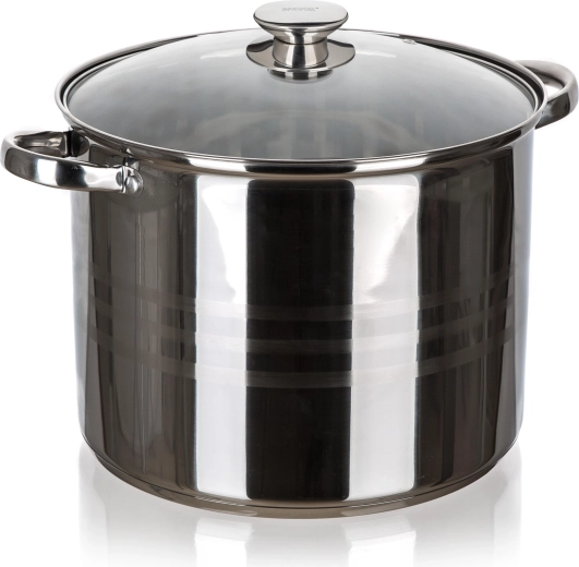 Stainless steel pot with glass lid 28 cm 13.5 l LIVING