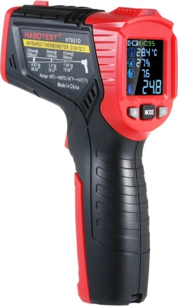 Digitalni infrardeči termometer HABOTEST z merilnikom vlažnosti in termoparom