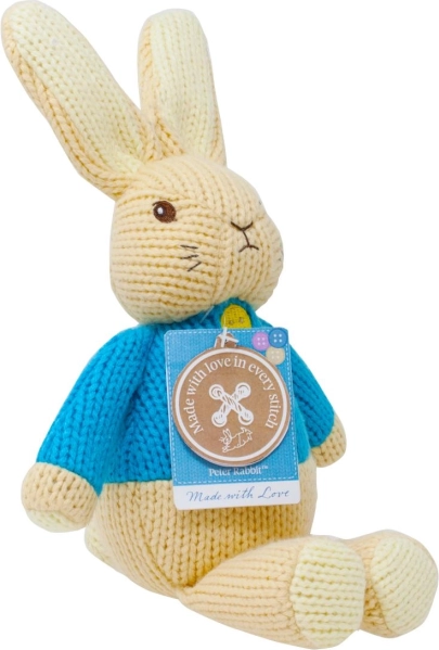 Coniglietto Peluche Peter in morbida maglia Made with Love 18 cm