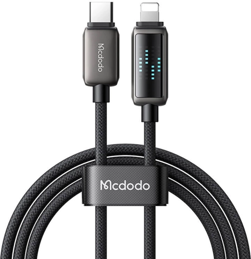 Cavo di ricarica Mcdodo con connettore USB-C e Lightning e display LED
