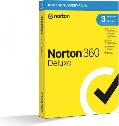 Norton 360 Deluxe – predplatné na 1 rok, 3 zariadenia, 25 GB zálohovania v cloude