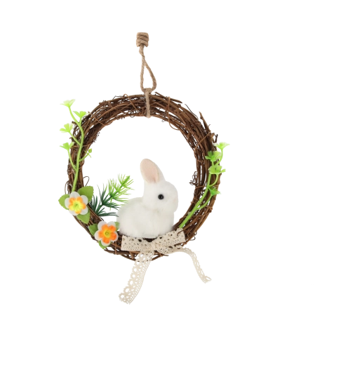 Niedliches Häschen als Mittelpunkt der Dekoration