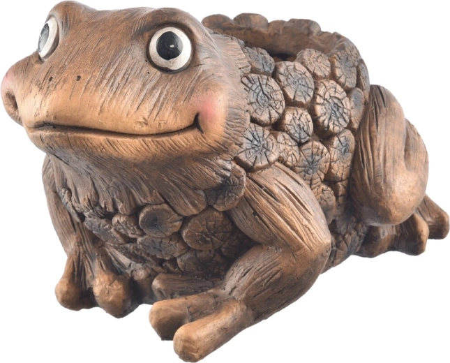 Pot de fleurs grenouille RONA avec imitation bois 34 × 30 × 22 cm