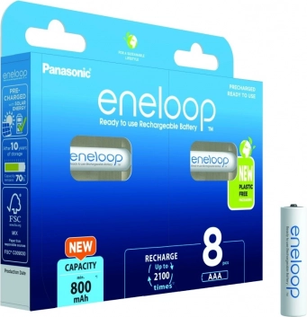 Eneloop rechargeable batteries AA 2000 mAh, 2 pcs