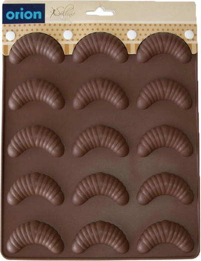 Siliconen vorm voor vanillemaantjes 15 stuks bruin