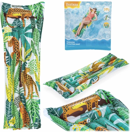 Bestway nafukovací plážový matrac s motívom džungle 183 × 69 cm - 1 kus
