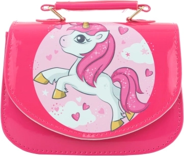 Kids' pink handbag with unicorn