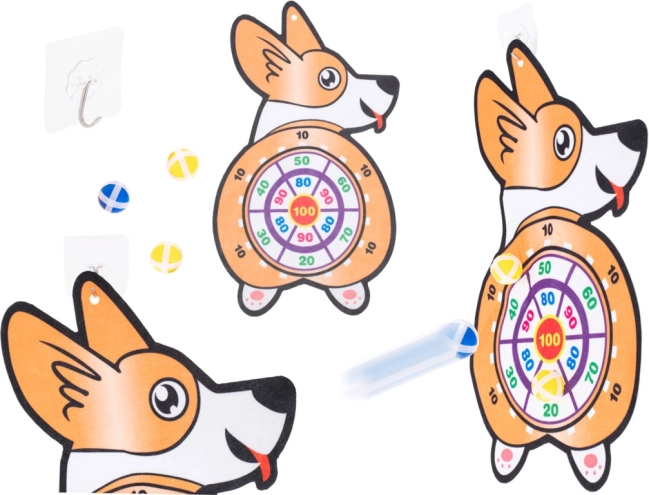 Children's Game Corgi Target with Dry Balls