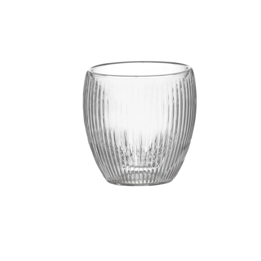 Lot de 2 verres striés à double paroi 230 ml