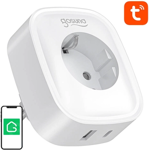 Pametna vtičnica Gosund z USB‑C 20 W, Wi‑Fi/Bluetooth in merjenjem porabe, 16 A