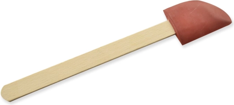 Keukenschraper rubber/hout 26 cm klein