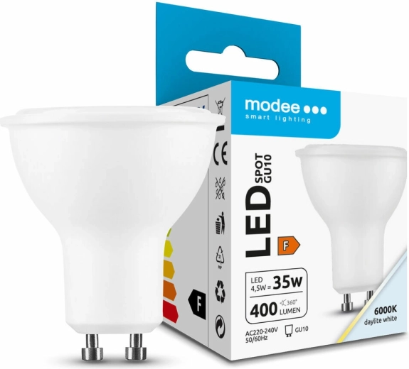Modee Lighting lampadina LED spot GU10 4,5 W 400 lm bianco freddo