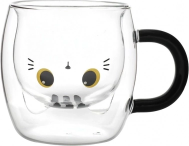 Double-walled thermal glass cat 250 ml