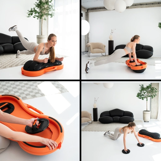 Integrated push-up bars and pump included